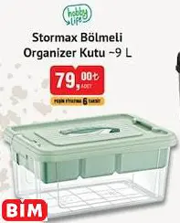 STORMAX BÖLMELİ ORGANİZER KUTU ~9 L